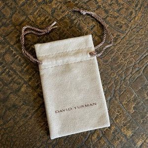 New Small David Yurman suede pouch